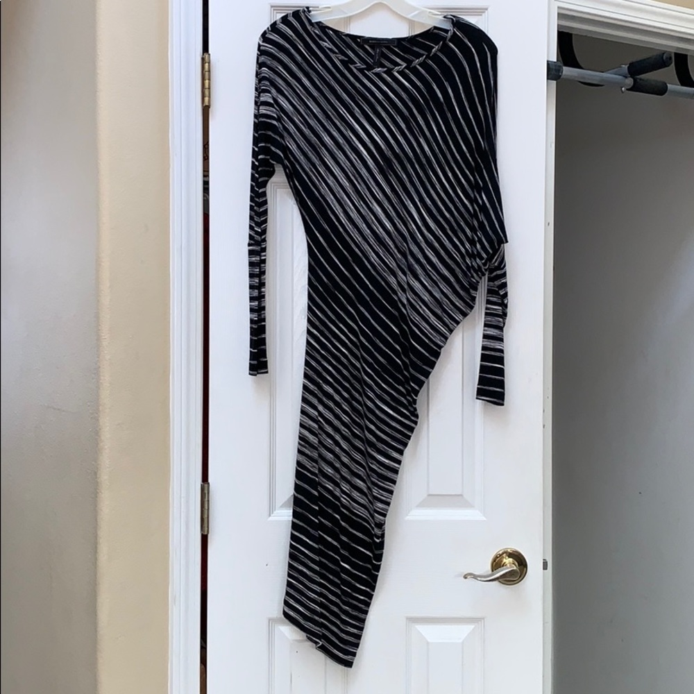 🔥BCBG MaxAzria Asymmetrical Long Sleeve Dress XXS
